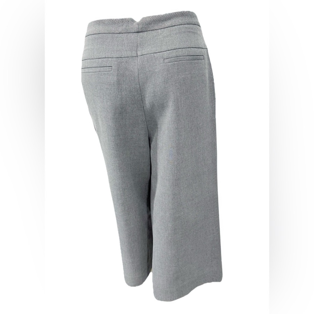 BCBG Max Azria Runway Pants Size 6 Gray Wide Leg Cropped High Rise - Picture 2 of 11